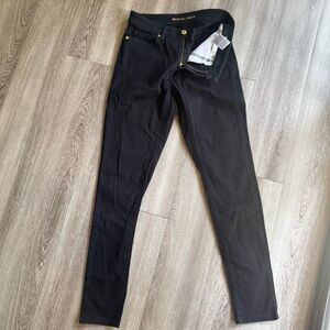 Michael Kors Womens Izzy Skinny Mid Rise Stretch Black Jeans Size 4